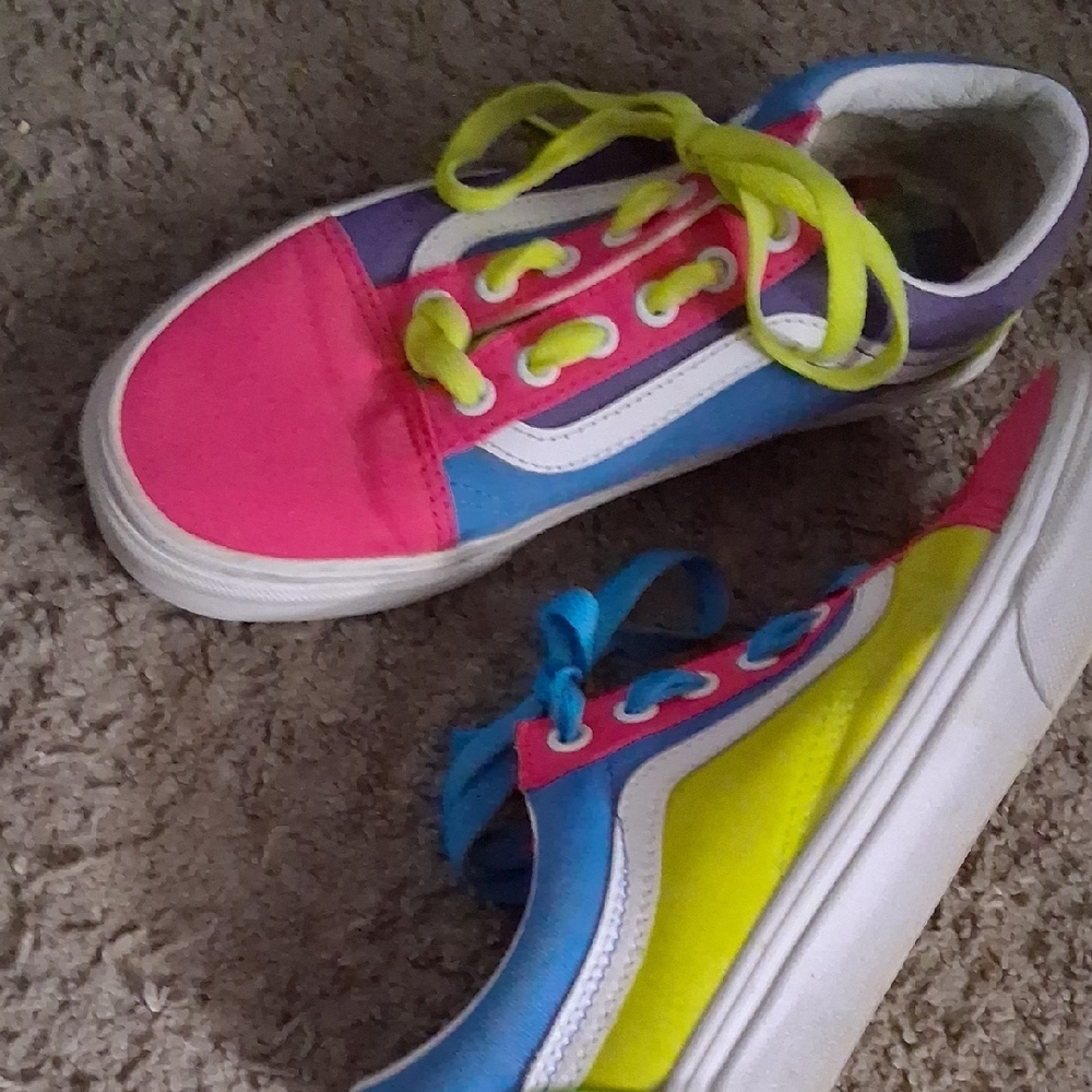 Vans Colorblock Sneakers Womens Size 7 - Picture 2 of 9